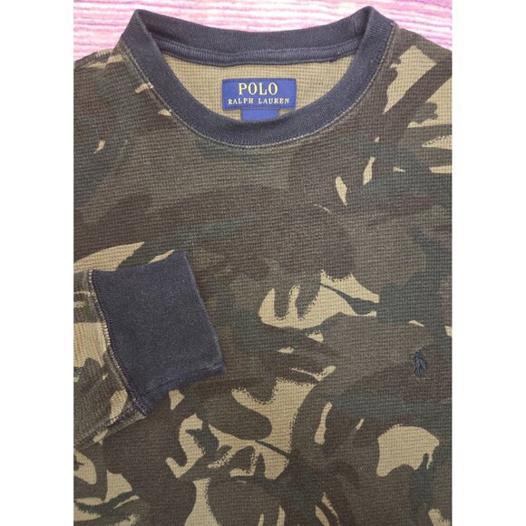 Polo Ralph Lauren Thermal Long Sleeve Waffle Camo Shirt Small - Picture 4 of 7